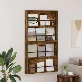 Žurnālu Statīvs Ar Plauktu 2 Pcs Dūmaka Ozols 80 X 12 X 70 Cm Vidaxl Žurnālu Statīvs Ar Plauktu 2 Pcs Dūmaka Ozols 80 X 12 X 70 Cm Vidaxl