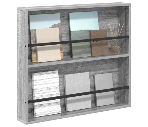 Žurnālu Statīvs Pelēks Sonoma 80 X 12 X 70 Cm Inženierijas Koks Vidaxl