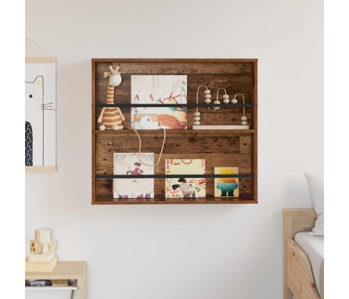 Žurnālu Statīvs Vecs Koks 80 X 12 X 70 Cm Inženierijas Koks Vidaxl