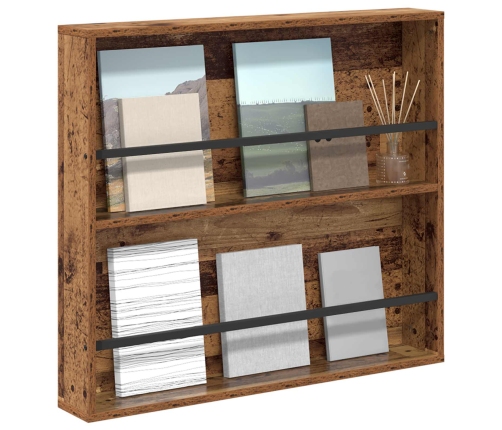 Žurnālu Statīvs Vecs Koks 80 X 12 X 70 Cm Inženierijas Koks Vidaxl