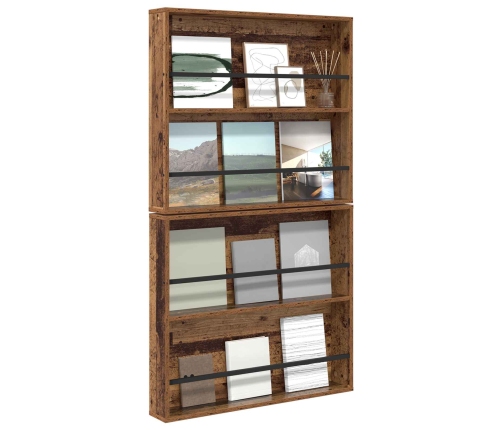 Žurnālu Statīvs Ar Plauktu 2 Pcs Vecs Koks 80 X 12 X 70 Cm Vidaxl