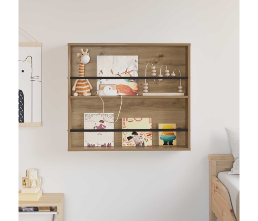 Žurnālu Statīvs Ar Plauktu Artisānā Ozols 80 X 12 X 70 Cm Vidaxl