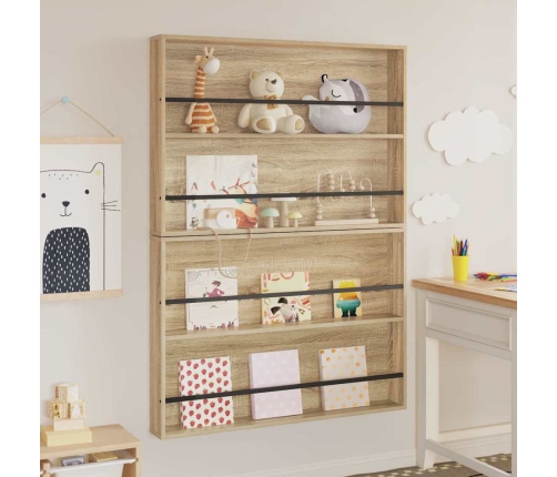 Žurnālu Statīvs Ar Plauktu 2 Pcs Sonoma Ozols 100 X 12 X 70 Cm Vidaxl