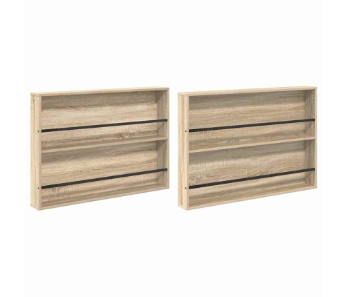Žurnālu Statīvs Ar Plauktu 2 Pcs Sonoma Ozols 100 X 12 X 70 Cm Vidaxl