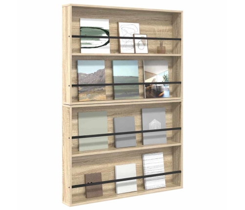 Žurnālu Statīvs Ar Plauktu 2 Pcs Sonoma Ozols 100 X 12 X 70 Cm Vidaxl