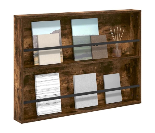 Žurnālu Statīvs Dūmaka Ozols 100 X 12 X 70 Cm Inženierijas Koks Vidaxl