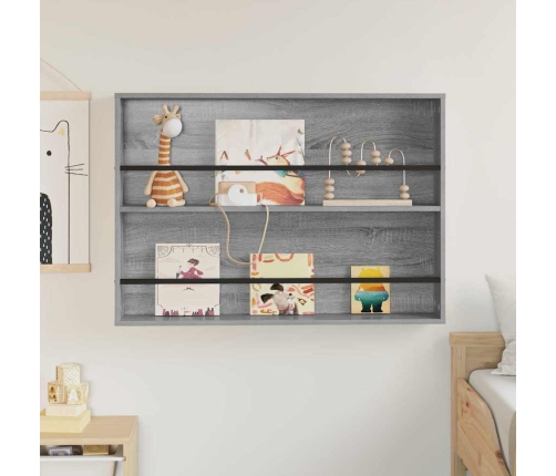 Žurnālu Statīvs Ar Plauktu Pelēks Sonoma 100 X 12 X 70 Cm Vidaxl