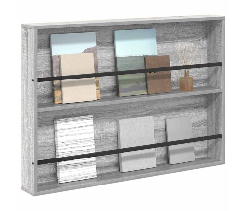 Žurnālu Statīvs Ar Plauktu Pelēks Sonoma 100 X 12 X 70 Cm Vidaxl