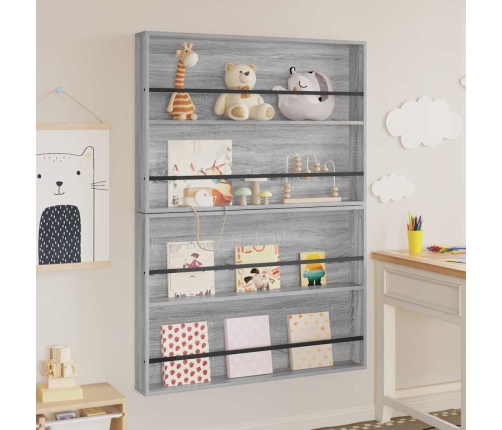 Žurnālu Statīvs Ar Plauktu 2 Pcs Pelēks Sonoma 100 X 12 X 70 Cm Vidaxl