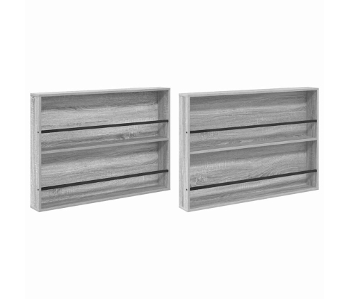 Žurnālu Statīvs Ar Plauktu 2 Pcs Pelēks Sonoma 100 X 12 X 70 Cm Vidaxl