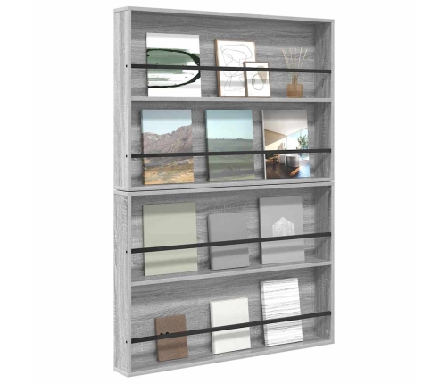 Žurnālu Statīvs Ar Plauktu 2 Pcs Pelēks Sonoma 100 X 12 X 70 Cm Vidaxl