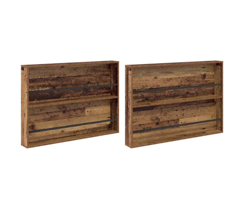 Žurnālu Statīvs Ar Plauktu 2 Pcs Vecs Koks 100 X 12 X 70 Cm Vidaxl