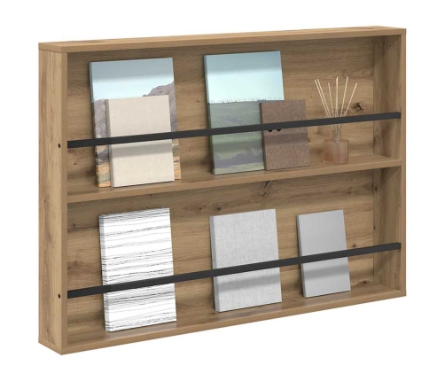 Žurnālu Statīvs Ar Plauktu Artisānā Ozols 100 X 12 X 70 Cm Vidaxl