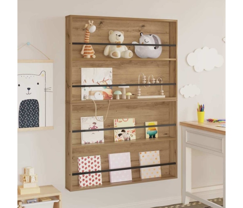 Žurnālu Statīvs 2 Pcs Artisānā Ozols 100 X 12 X 70 Cm Vidaxl