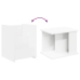 Žurnālu Statīvs Balts 35 X 35 X 45 Cm Inženierijas Koks Vidaxl