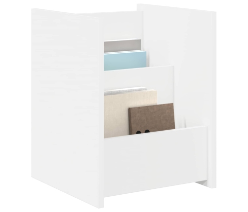 Žurnālu Statīvs Balts 35 X 35 X 45 Cm Inženierijas Koks Vidaxl