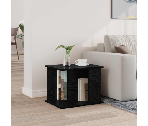 Žurnālu Statīvs Ar Plauktu Melns Ozolkoks 35 X 35 X 45 Cm Vidaxl