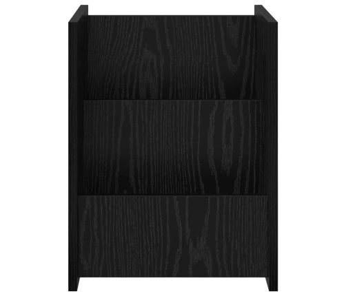 Žurnālu Statīvs Ar Plauktu Melns Ozolkoks 35 X 35 X 45 Cm Vidaxl