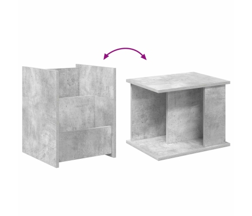 Žurnālu Statīvs Betona Pelēks 35 X 35 X 45 Cm Inženierijas Koks Vidaxl