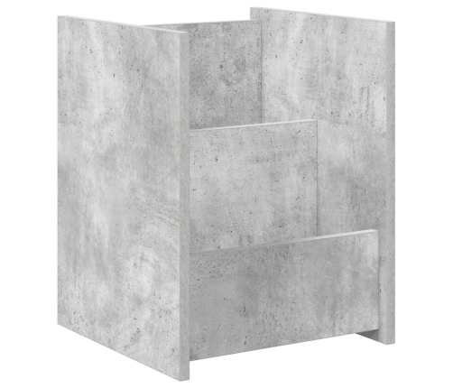 Žurnālu Statīvs Betona Pelēks 35 X 35 X 45 Cm Inženierijas Koks Vidaxl