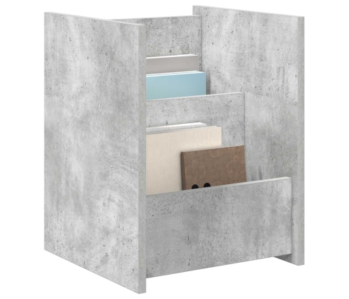 Žurnālu Statīvs Betona Pelēks 35 X 35 X 45 Cm Inženierijas Koks Vidaxl