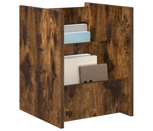 Žurnālu Statīvs Dūmaka Ozols 35 X 35 X 45 Cm Inženierijas Koks Vidaxl