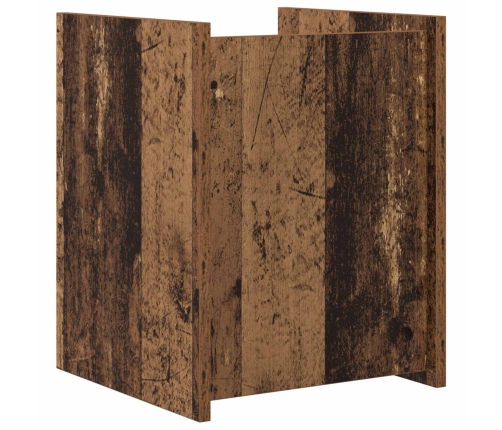 Žurnālu Statīvs Vecs Koks 35 X 35 X 45 Cm Inženierijas Koks Vidaxl