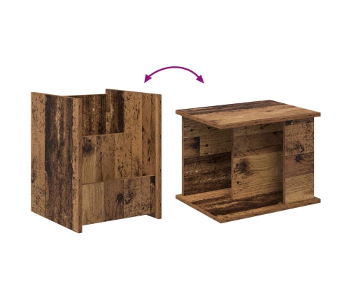 Žurnālu Statīvs Vecs Koks 35 X 35 X 45 Cm Inženierijas Koks Vidaxl