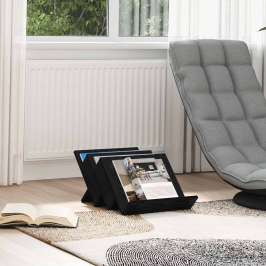 Žurnālu Statīvs Ar Plauktu Melns Ozolkoks 53 X 40 X 28.5 Cm Vidaxl Žurnālu Statīvs Ar Plauktu Melns Ozolkoks 53 X 40 X 28.5 Cm Vidaxl