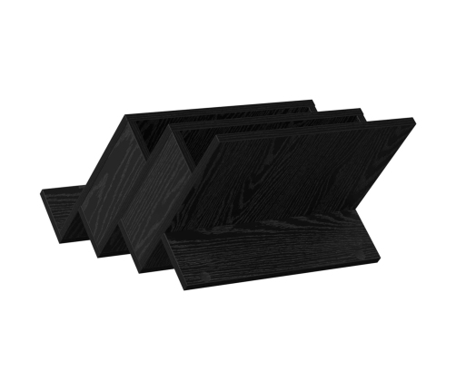 Žurnālu Statīvs Ar Plauktu Melns Ozolkoks 53 X 40 X 28.5 Cm Vidaxl
