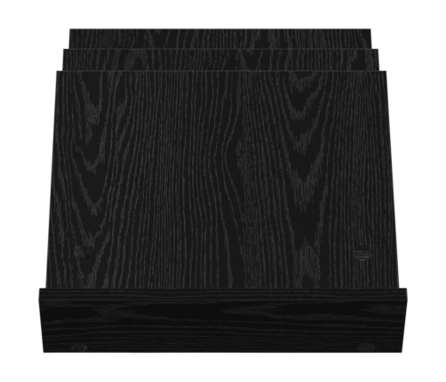 Žurnālu Statīvs Ar Plauktu Melns Ozolkoks 53 X 40 X 28.5 Cm Vidaxl