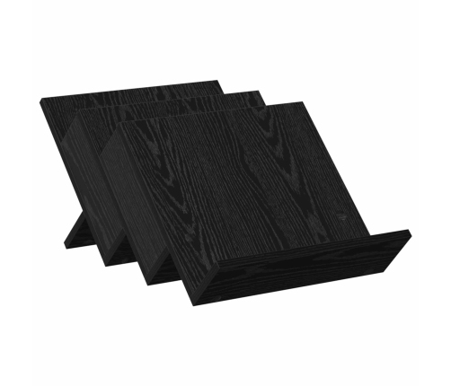 Žurnālu Statīvs Ar Plauktu Melns Ozolkoks 53 X 40 X 28.5 Cm Vidaxl