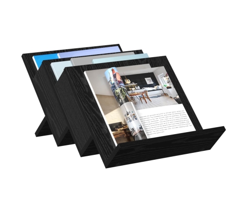 Žurnālu Statīvs Ar Plauktu Melns Ozolkoks 53 X 40 X 28.5 Cm Vidaxl