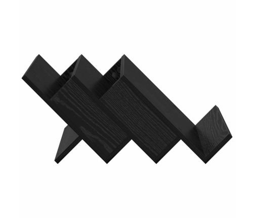 Žurnālu Statīvs Ar Plauktu Melns Ozolkoks 53 X 40 X 28.5 Cm Vidaxl