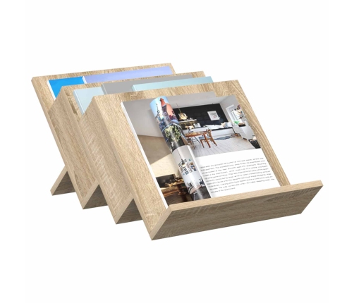 Žurnālu Statīvs Ar Plauktu Sonoma Ozols 53 X 40 X 28.5 Cm Vidaxl