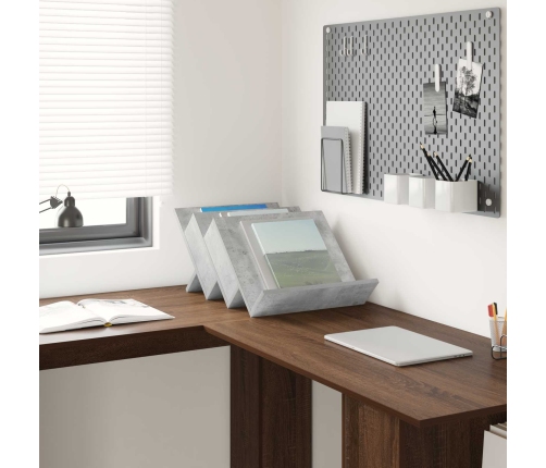 Žurnālu Statīvs Ar Plauktu Betona Pelēks 53 X 40 X 28.5 Cm Vidaxl