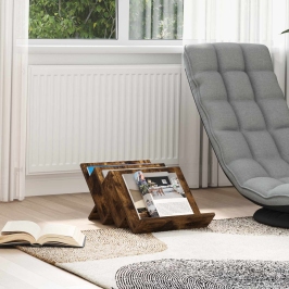 Žurnālu Statīvs Ar Plauktu Dūmaka Ozols 53 X 40 X 28.5 Cm Vidaxl Žurnālu Statīvs Ar Plauktu Dūmaka Ozols 53 X 40 X 28.5 Cm Vidaxl