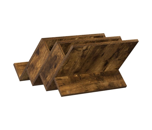 Žurnālu Statīvs Ar Plauktu Dūmaka Ozols 53 X 40 X 28.5 Cm Vidaxl