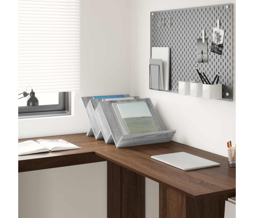 Žurnālu Statīvs Ar Plauktu Pelēks Sonoma 53 X 40 X 28.5 Cm Vidaxl