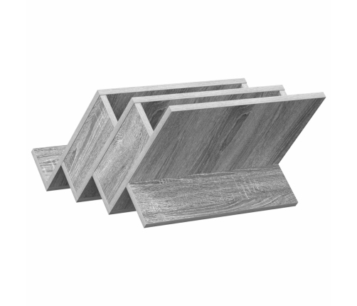 Žurnālu Statīvs Ar Plauktu Pelēks Sonoma 53 X 40 X 28.5 Cm Vidaxl