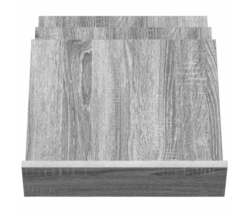 Žurnālu Statīvs Ar Plauktu Pelēks Sonoma 53 X 40 X 28.5 Cm Vidaxl