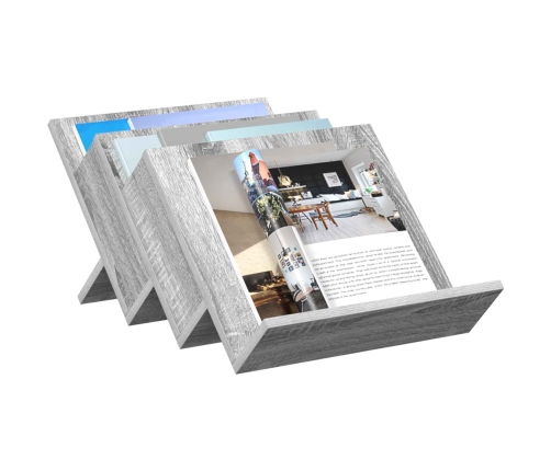 Žurnālu Statīvs Ar Plauktu Pelēks Sonoma 53 X 40 X 28.5 Cm Vidaxl