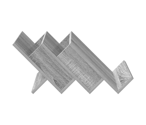 Žurnālu Statīvs Ar Plauktu Pelēks Sonoma 53 X 40 X 28.5 Cm Vidaxl