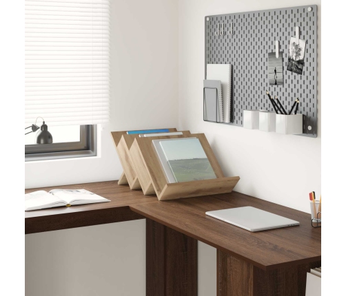 Žurnālu Statīvs Ar Plauktu Artisānā Ozols 53 X 40 X 28.5 Cm Vidaxl