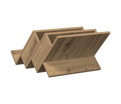 Žurnālu Statīvs Ar Plauktu Artisānā Ozols 53 X 40 X 28.5 Cm Vidaxl