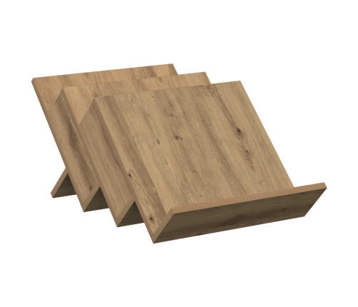 Žurnālu Statīvs Ar Plauktu Artisānā Ozols 53 X 40 X 28.5 Cm Vidaxl
