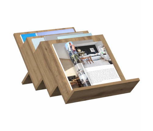 Žurnālu Statīvs Ar Plauktu Artisānā Ozols 53 X 40 X 28.5 Cm Vidaxl