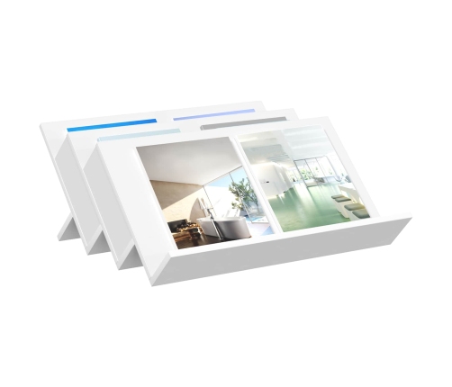 Žurnālu Statīvs Balts 65 X 53 X 28,5 Cm Inženierijas Koks Vidaxl