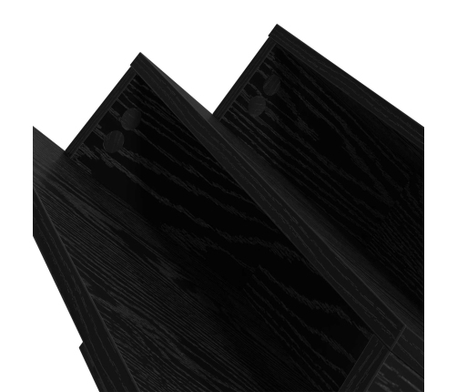 Žurnālu Statīvs Ar Plauktu Melns Ozolkoks 65 X 53 X 28,5 Cm Vidaxl