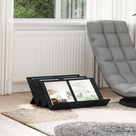 Žurnālu Statīvs Ar Plauktu Melns Ozolkoks 65 X 53 X 28,5 Cm Vidaxl Žurnālu Statīvs Ar Plauktu Melns Ozolkoks 65 X 53 X 28,5 Cm Vidaxl
